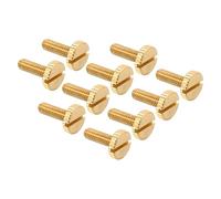 PATIKIL M4x15mm Knurled Thumb Screws, 15 Pack Flat Tip Brass Bolts Grip Knobs Fasteners with Straight Shoulders for Lighting Furniture Electronic Mechanical