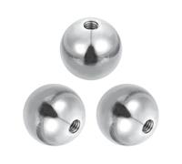 PATIKIL M4x16mm Ball Nuts Knob, 3pcs 304 Stainless Steel Round Solid Blind Hole Decorative Screw Cap Cover Machinery Handle Hardware