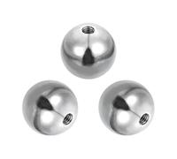 PATIKIL M4x17mm Ball Nuts Knob, 3pcs 304 Stainless Steel Round Solid Blind Hole Decorative Screw Cap Cover Machinery Handle Hardware