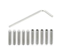 PATIKIL M4x20mm NyLon Tip Grub Screw, 10pcs 304 StainLess SteeL Metric Hex Socket Head Cup Point BoLt Anti SLip InternaL Hex Drive Hardware with l Key Wrench
