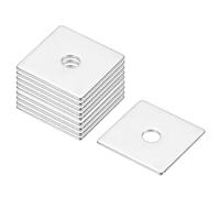 PATIKIL M4x20x1mm Square Washers, 24pcs Square Plate Washers Square Strut Washer Bearing Plate 304 Stainless Steel Flat Pad Spacer Hardware Fastener Nut Bolt Gasket