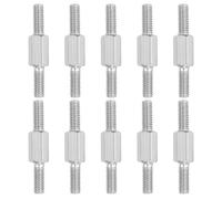 PATIKIL M4x30mm Double End Threaded Stud Screw, 10pcs 304 Stainless Steel Hex Bolt Left and Right Hand Threaded Rod Bar Adapter for Furniture Hardware, House Maintenance