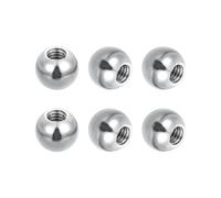 PATIKIL M4x8mm Ball Nuts Knob, 6pcs 304 Stainless Steel Round Solid Blind Hole Decorative Screw Cap Cover Machinery Handle Hardware