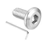 PATIKIL M4x8mm Flat Head Hex Socket Cap Screws Bolts, 50PCS 304 Stainless Steel 18-8 Furniture Bolt with Hex Allen Wrench for Bed Chair Repairs Ship Assembly Mechanical Industry, Silver