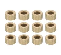 PATIKIL M5 Brass Spacers, 12 Pcs Metal Spacer Brass 5mm ID x 9mm OD x 5mm L Brass Spacers Screw Standoff for 1/5 Inch or M5 Screw