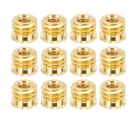 PATIKIL M5 Female to 3/8" Male Convert Screw Adapter, 12 Pcs Tripod Thread Adapter Mount for Camera Monopod Video DSLR SLR Mic Stand, Gold