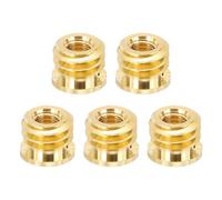PATIKIL M5 Female to 3/8" Male Convert Screw Adapter, 5 Pcs Tripod Thread Adapter Mount for Camera Monopod Video DSLR SLR Mic Stand, Gold