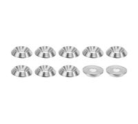 PATIKIL M5 Finish Countersunk Washer, 10pcs 16mm Dia. 3.5mm Tall Solid 304 Stainless Steel CNC Finish Cup Washer Screw Head Gasket for Industrial Construction
