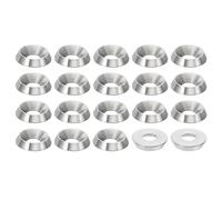 PATIKIL M5 Finish Countersunk Washer, 20pcs 14mm Dia. 3mm Tall Solid 304 Stainless Steel CNC Finish Cup Washer Screw Head Gasket for Industrial Construction