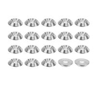 PATIKIL M5 Finish Countersunk Washer, 20pcs 16mm Dia. 3.5mm Tall Solid 304 Stainless Steel CNC Finish Cup Washer Screw Head Gasket for Industrial Construction