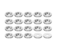 PATIKIL M5 Finish Countersunk Washer, 20pcs 16mm Dia. 3mm Tall Solid 304 Stainless Steel CNC Finish Cup Washer Flat Screw Head Gasket for Construction