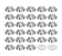 PATIKIL M5 Finish Countersunk Washer, 30pcs 16mm Dia. 3.5mm Tall Solid 304 Stainless Steel CNC Finish Cup Washer Screw Head Gasket for Industrial Construction
