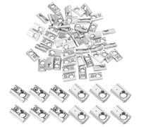 PATIKIL M5 Half Round Roll in Spring t Nuts, 50 Pcs 2020 Series Carbon Steel t Slot Spring Nuts for 6mm Aluminum Extrusion Profile 3D Printer DIY Tools Furniture Assembly, Silver