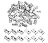 PATIKIL M5 Half Round Roll in Spring t Nuts, 50 Pcs 4040 Series Carbon Steel t Slot Spring Nuts for 8mm Aluminum Extrusion Profile 3D Printer DIY Tools Furniture Assembly, Silver