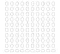 PATIKIL M5 Nylon Flat Washers, 120 Pcs 5mm ID 10mm OD 1mm Thick Plastic Sealing Flat Round Washer Spacer Gaskets Replacement for Plumbing Faucet Hose Fastener Bolt, White