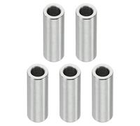 PATIKIL M5 Stainless Steel Spacers, 5 Pcs Metal Spacer Stainless Steel 5.1mm ID x 8mm OD x 20mm L Stainless Steel Spacer Screw Standoff Round for 1/5inch or M5 Screw Bolts