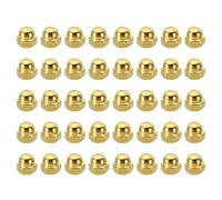 PATIKIL M5x0.8 Acorn Hex Bolt Covers, 80 Pcs Dome Head Carbon Steel Hexagon Decorative Cap Nut for Home Repair, Industrial Equipment Fasteners, Gold Tone