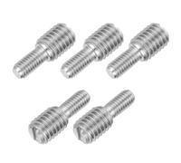 PATIKIL M5x10 to M8x10 Double End Threaded Stud Screw Bolt, 5 Pack Slotted Head 304 Stainless Steel Rod Bolts Thread Reducer Adapter for Furniture Fastener, 20mm Long