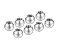PATIKIL M5x10mm Ball Nuts Knob, 8 Pack Female Thread 304 Stainless Steel Round Blind Hole Screw Cap Cover for Lighting Machinery DIY Decoration, Silver
