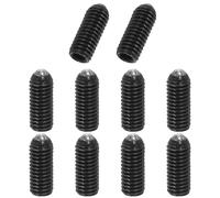 PATIKIL M5x12mm Ball Point Set Screws, 10 Pcs Carbon Steel Hex Socket Spring Plungers Grub Screw for Industrial Machine Home Furniture Workplaces, Black