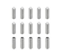 PATIKIL M5x16mm Nylon Tip Grub Screw, 15pcs 304 Stainless Steel Metric Hex Socket Head Cup Point Anti Slip Set Screws Internal Hex Drive Hardware