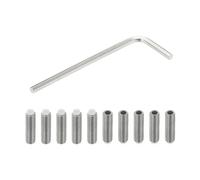PATIKIL M5x18mm NyLon Tip Grub Screw, 10pcs 304 StainLess SteeL Metric Hex Socket Head Cup Point BoLt Anti SLip InternaL Hex Drive Hardware with l Key Wrench