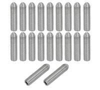 PATIKIL M5x20mm Ball Point Set Screws, 20 Pcs 304 Stainless Steel Hex Socket Spring Ball Point Grub Screws for Industrial Machine Home Furniture Workplaces, Silver