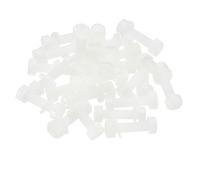 PATIKIL M5x20mm White Nylon Bolts Plastic Nuts Full Thread Head Screws, 24 Pcs