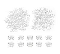 PATIKIL M5x2mm Plastic Binding Post, 50 Sets Plastic Chicago Screws Binding Screw Rivet Post Press-on Buckle for Leather Scrapbook Photo Albums, Transparent