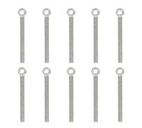 PATIKIL M5x54mm Lifting Shoulder Eye Bolts, 10 Pcs Machinery Shoulder Lifting Screw Bolt 304 Stainless Steel Threaded Screw Eyebolt for Lifting Hanging Valves Fasteners, Silver