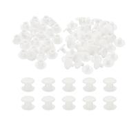 PATIKIL M5x5mm Plastic Binding Post, 24 Sets Plastic Chicago Screws Binding Screw Rivet Post Press-on Buckle for Leather Scrapbook Photo Albums, White