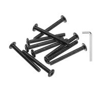 PATIKIL M6-1.0x55mm Flat Head Socket Cap Bolts Screws, 10 Pcs 304 Stainless Steel Hex Drive Full Machine Thread with Hex Wrench for Car Bike Ship Assembly Accessories