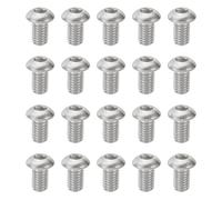 PATIKIL M6-1x12mm Button Head Socket Cap Screws, 20 Pcs 304 Stainless Steel 18-8 Hex Socket Cap Screw Bolts Allen Hex Drive Full Machine Thread