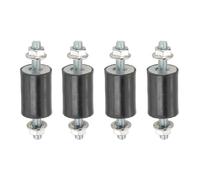 PATIKIL M6 20x30mm Rubber Isolator Mounts, 4 Pcs Rubber Studs Shock Absorber Anti-Vibration Isolation Damping Mounts with Lock Nuts for Motor, Air Compressor, Engines (66mm Height)