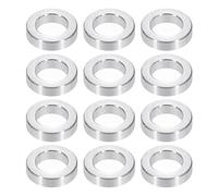 PATIKIL M6 Aluminum Spacers, 12pcs 1/4" x 3/8" Round Metal Spacers for 1/4 or M6 Screw Bolts, Unthreaded Standoff Bushing 3/32"L, 6.2x10x2.5mm