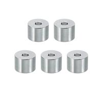 PATIKIL M6 Aluminum Spacers, 5 Pcs Metal Spacer Aluminum 6.5mm ID x 20mm OD x 15mm L Aluminum Spacer Screw Standoff Round for 1/4" or M6 Screw Bolts