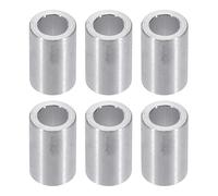 PATIKIL M6 Aluminum Spacers, 6pcs 1/4" x 3/8" Round Metal Spacers for 1/4 or M6 Screw Bolts, Unthreaded Standoff Bushing 5/8"L, 6.2x10x16mm
