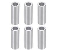 PATIKIL M6 Aluminum Spacers, 6pcs 1/4" x 3/8" Round Metal Spacers for 1/4 or M6 Screw Bolts, Unthreaded Standoff Bushing 1 3/16"L, 6.2x10x30mm