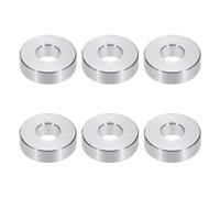 PATIKIL M6 Aluminum Spacers, 6pcs 1/4" x 5/8" Round Metal Spacers for 1/4 or M6 Screw Bolts, Unthreaded Standoff Bushing 3/16"L, 6.2x15x5mm