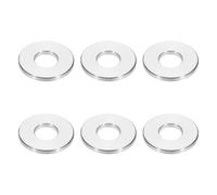 PATIKIL M6 Aluminum Spacers, 6pcs 1/4" x 5/8" Round Metal Spacers for 1/4 or M6 Screw Bolts, Unthreaded Standoff Bushing 1/16"L, 6.2x15x1.5mm