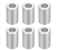 PATIKIL M6 Aluminum Spacers, 6pcs 1/4" x1/2" Round Metal Spacers for 1/4 or M6 Screw Bolts, Unthreaded Standoff Bushing 13/16"L, 6.2x12x20mm