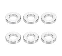 PATIKIL M6 Aluminum Spacers, 6pcs 1/4" x1/2" Round Metal Spacers for 1/4 or M6 Screw Bolts, Unthreaded Standoff Bushing 3/32"L, 6.2x12x2.5mm
