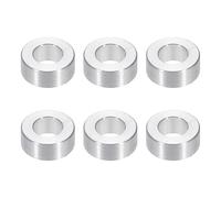 PATIKIL M6 Aluminum Spacers, 6pcs 1/4" x1/2" Round Metal Spacers for 1/4 or M6 Screw Bolts, Unthreaded Standoff Bushing 3/16"L, 6.2x12x5mm