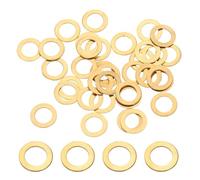 PATIKIL M6 Brass Flat Washer, 100 Pcs 6mm ID 10mm OD 0.5mm Thick Metric Washers Metal Sealing Gasket Ring for Screws Bolts Factories Home Outdoor Projects