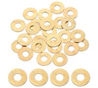 PATIKIL M6 Brass Flat Washer, 50 Pcs 6mm ID 16mm OD 1mm Thick Metric Washers Metal Sealing Gasket Ring for Screws Bolts Factories Home Outdoor Projects