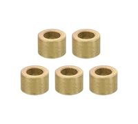 PATIKIL M6 Brass Spacers, 5 Pcs Metal Spacer Brass 6mm ID x 10mm OD x 8mm L Brass Spacers Screw Standoff for 1/4inch or M6 Screw Bolts