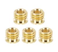 PATIKIL M6 Female to 3/8" Male Convert Screw Adapter, 5 Pcs Tripod Thread Adapter Mount for Camera Monopod Video DSLR SLR Mic Stand, Gold