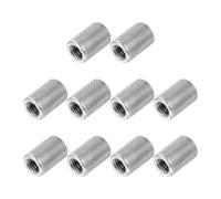 PATIKIL M6 Round Connector Nuts, 10 Pcs 0.39"OD x 0.59"H 304 Stainless Steel Round Knurled Thumb Coupling Nut Sleeve Threaded Rod Bar Stud Tube Hardware Fastener for Camera Lamp Bracket