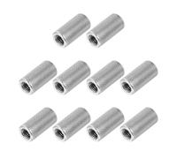 PATIKIL M6 Round Connector Nuts, 10 Pcs 0.39"OD x 0.79"H 304 Stainless Steel Round Knurled Thumb Coupling Nut Sleeve Threaded Rod Bar Stud Tube Hardware Fastener for Camera Lamp Bracket