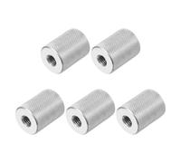 PATIKIL M6 Round Connector Nuts, 5 Pcs 0.63"OD x 0.79"H 304 Stainless Steel Round Knurled Thumb Coupling Nut Sleeve Threaded Rod Bar Stud Tube Hardware Fastener for Camera Lamp Bracket